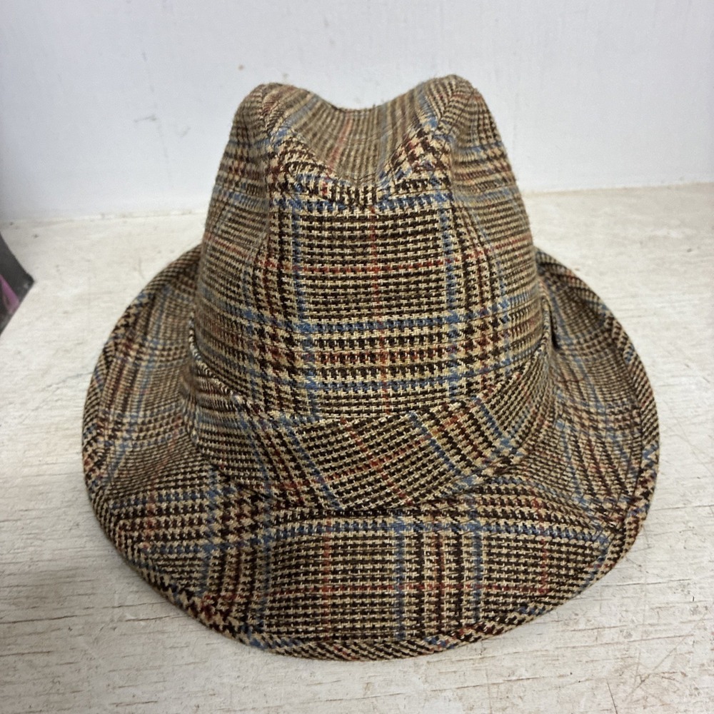 knox fedora size 7 plaid style 67975